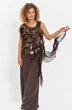 Костюм брючный 806 кофейный Euro Moda фото 3