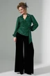 Блузка 484 зеленый Euro Moda