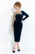 Платье 570 синий Euro Moda
