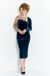 Платье 570 синий Euro Moda