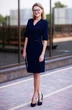Платье 177 синий Euro Moda
