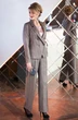*Костюм брючный 241 коричневый+люрекс Euro Moda