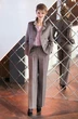 *Костюм брючный 241 коричневый+люрекс Euro Moda