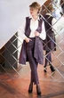 Костюм брючный 249 баклажан Euro Moda