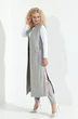 Костюм брючный 265 серый + розовый + люрекс Euro Moda