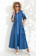 Платье 410 синий джинс Euro Moda