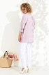 Костюм брючный 414 белый + розовый Euro Moda