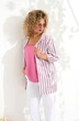 Костюм брючный 414 белый + розовый Euro Moda