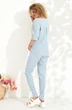 Костюм брючный 417 морская волна + белый Euro Moda