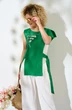 Костюм брючный 453 зеленая зелень Euro Moda