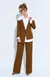 Костюм брючный 466 горчица Euro Moda