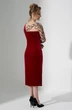 Платье 485 красный Euro Moda