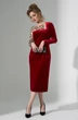 Платье 485 красный Euro Moda