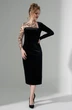 Платье 485 черный Euro Moda