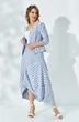 Костюм с юбкой 531 голубой + полоска Euro Moda