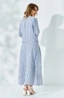 Костюм с юбкой 531 голубой + полоска Euro Moda