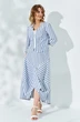 Костюм с юбкой 531 голубой + полоска Euro Moda