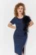 Платье 571 голубой Euro Moda