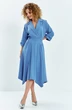 Платье 619 голубой Euro Moda
