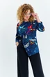Костюм брючный 626 синий Euro Moda фото 2