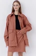 Костюм с юбкой 2077-01 розовый кирпич FLAIM фото 3