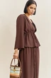 Блузка 2101 коричневый FLAIM фото 5