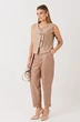 Костюм брючный 5220 пудрово-бежевый FantaziaMod фото 5