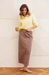 Костюм с юбкой 5425 сливочное масло + капучино GIZART фото 3