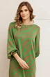 Платье 7385-1 бежево-зеленый GIZART фото 3