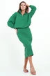 Костюм с юбкой f7001-23-02 зеленый GO wear