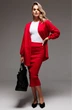 Костюм с юбкой f7064-11-02 красный GO wear