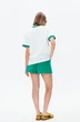Костюм с шортами f8006-01-01(P23-02) белый + зеленый GO wear