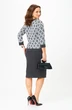 Костюм с юбкой 786-1 графит орнамент Галеан Стиль фото 2