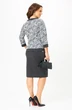 Костюм с юбкой 786-1 графит штрих Галеан Стиль фото 2