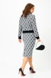 Костюм с юбкой 903-1 графит орнамент Галеан Стиль фото 2