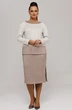 Костюм с юбкой 994 коричневый Галеан Стиль фото 3