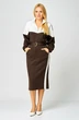 Костюм с юбкой 888 коричневый Gamma Gracia