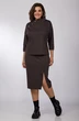 Костюм с юбкой 23с2575 графит Gold Style