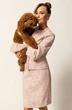 Костюм с юбкой 6358-1 розовый Golden Valley
