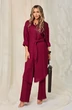Костюм брючный 6543 бордовый Golden Valley