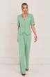 Костюм брючный 6711 зеленый Golden Valley