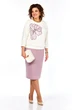 Костюм с юбкой 273 пудра Grace for you