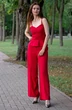 Костюм брючный 26ILfe3 красный ILOKA