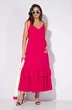 Костюм с платьем 151к белый + фуксия Liliana-style
