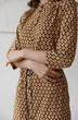 Платье 1003 оранжевый + черный Ivera collection
