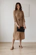 Платье 1003 оранжевый + черный Ivera collection