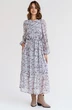 Платье 1062К серый + хаки Ivera collection