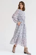 Платье 1062К серый + хаки Ivera collection