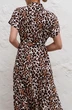 Платье 1082L молочный + коричневый Ivera collection