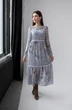 Платье 1084 серо-голубой Ivera collection